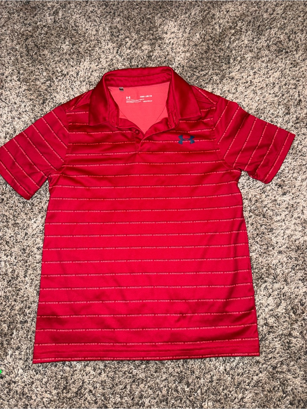 Under Armour Red Performance Polo Youth Medium